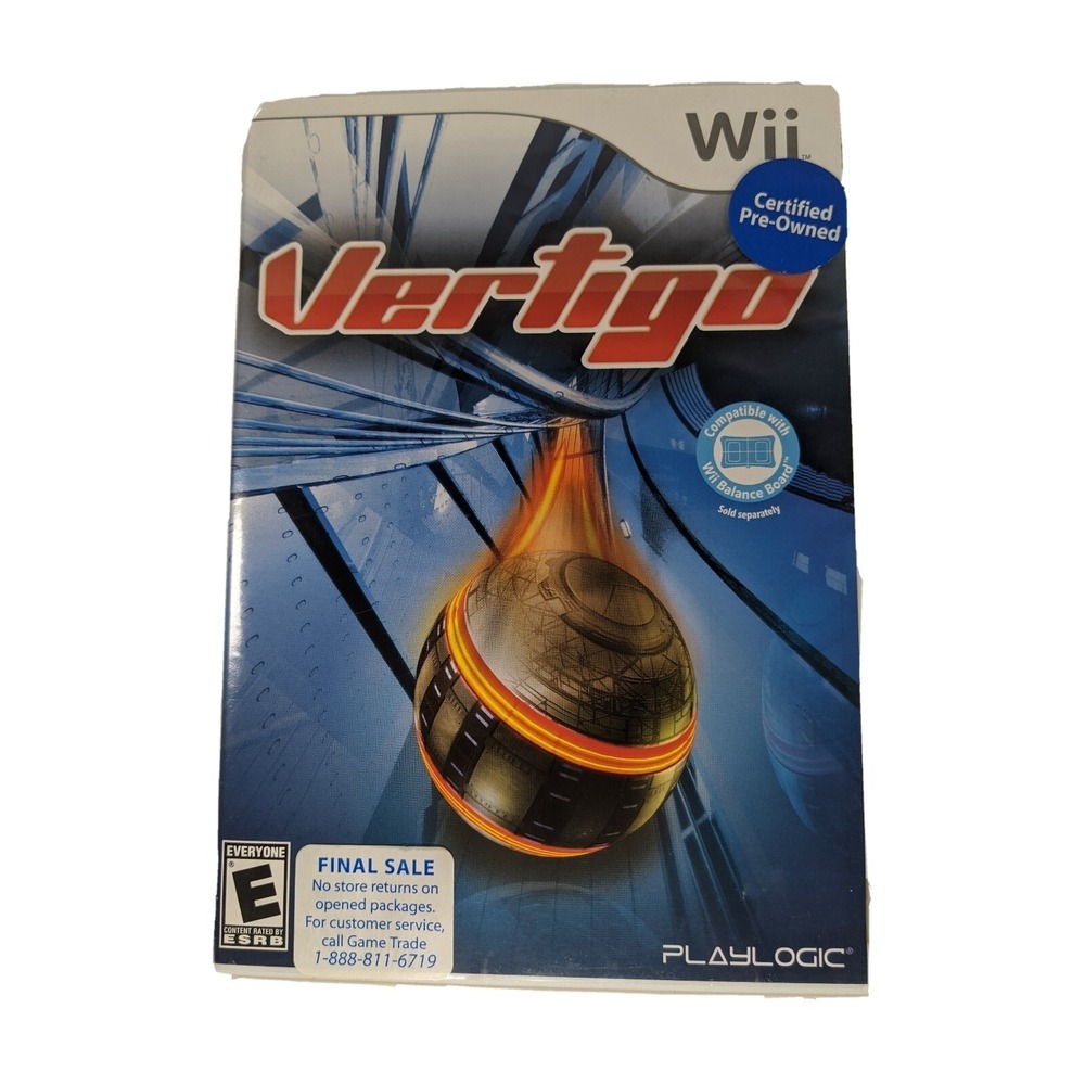 Vertigo Nintendo Wii Game Complete with Manual Balance Board Compatible Racing